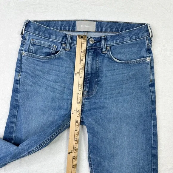 Everlane Denim Jeans Womens Size 27 Regular Wash Blue Cotton Blend Ankle - Picture 3 of 9